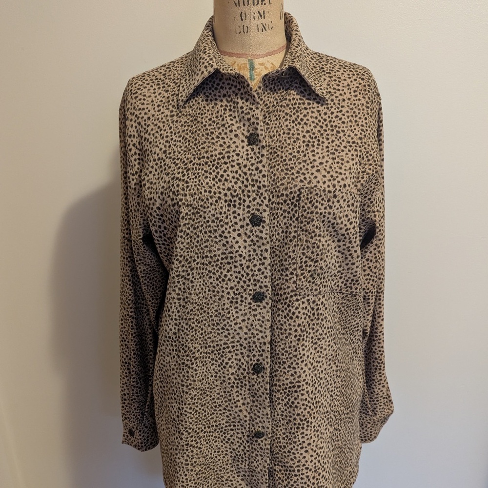 90's Leopard button down